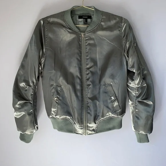 Forever 21 Jackets Coats Forever Light Green Bomber Jacket